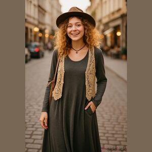 Chic Gray Maxi Dress with Simple Silhouette